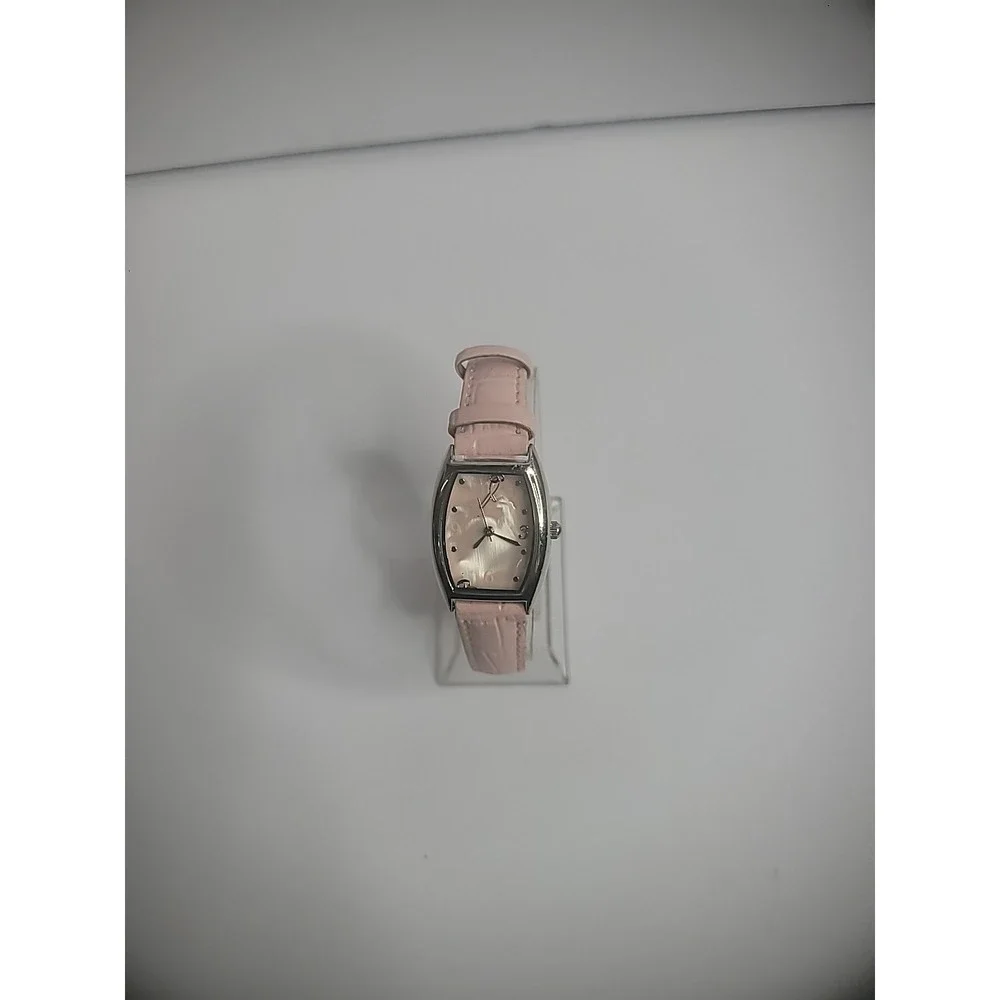 Vintage Wristwatch Watch Womens Pink Breast Cancer Awareness Jewelry Costume